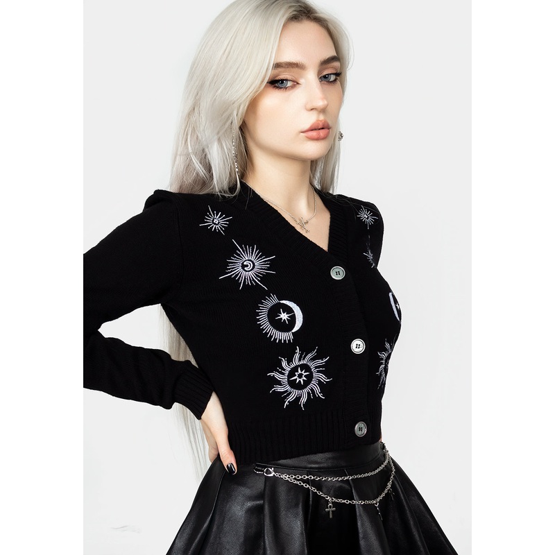Esmeray Crop Embroidered Cardigan