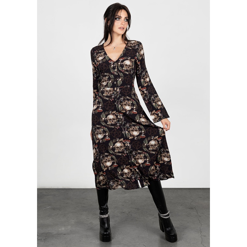 Goliath Flared Sleeve Midaxi Dress