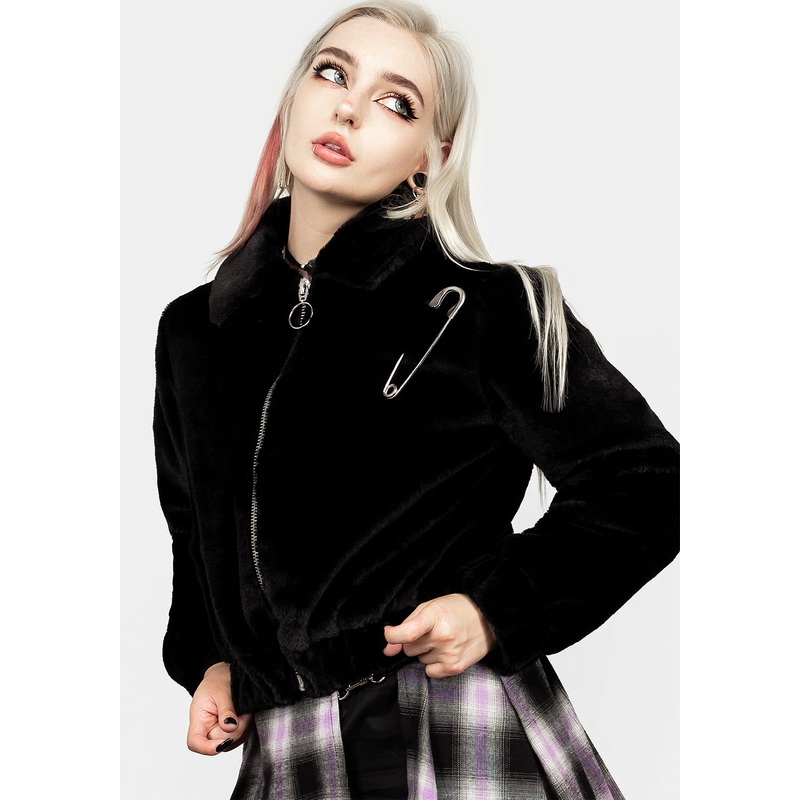 Helena Faux Fur Crop Bomber