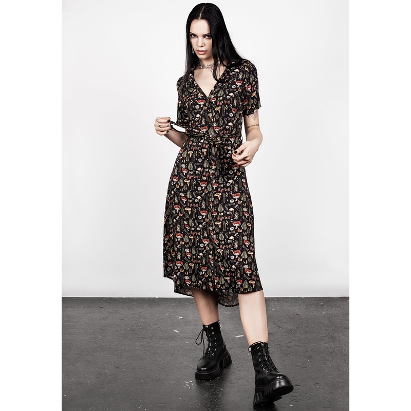 Luthien Button Up Shirt Dress