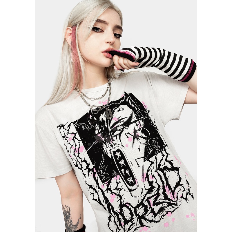 Morbid Vintage Off White Washed T-Shirt