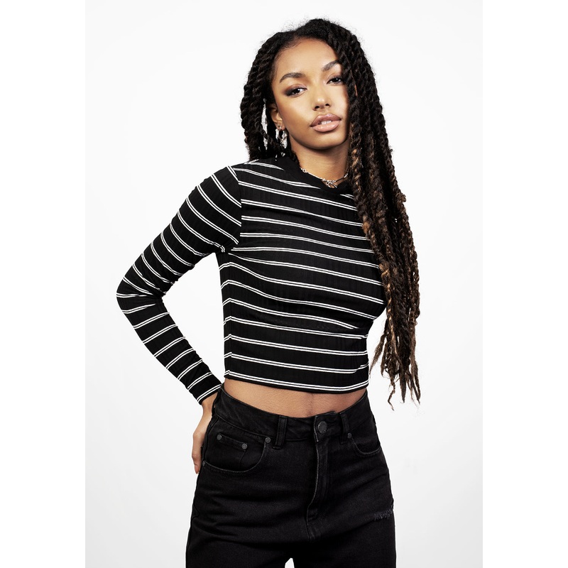 SLASH 90S STRIPE CROP TOP