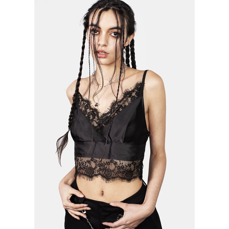 Akasha Crop Lace Trim Bralet