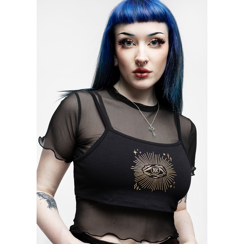 All-Seeing Eye Crop Tee and Vest