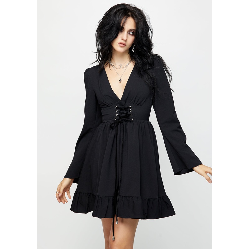 Aura Lace Up Mini Dress