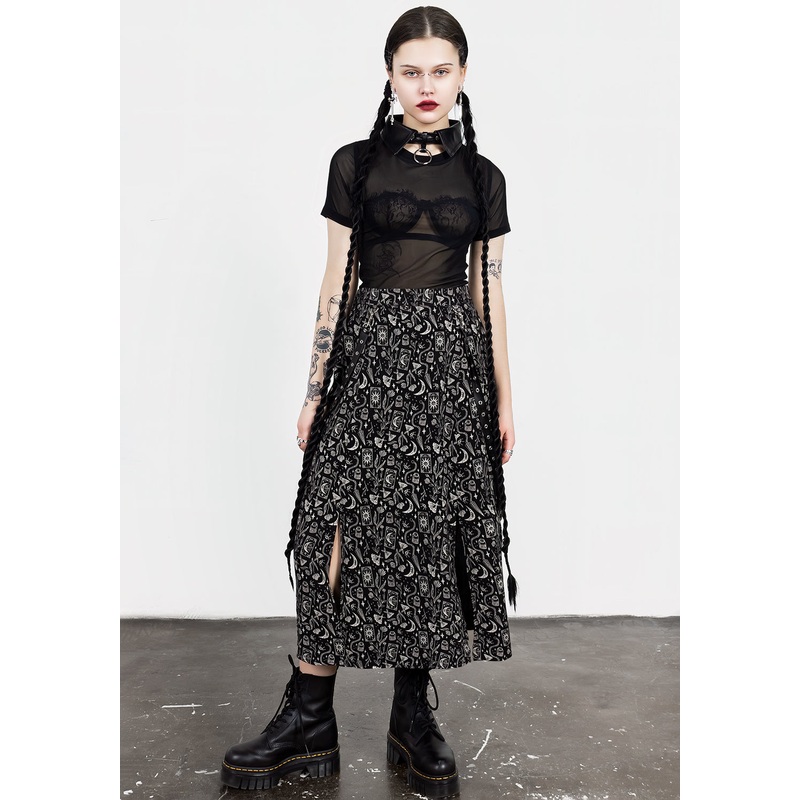 Craft PU Strap Midi Skirt