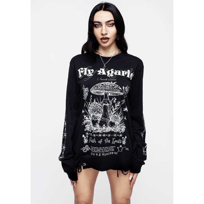 Fly Agaric Long Sleeve Cuffed Unisex Tee