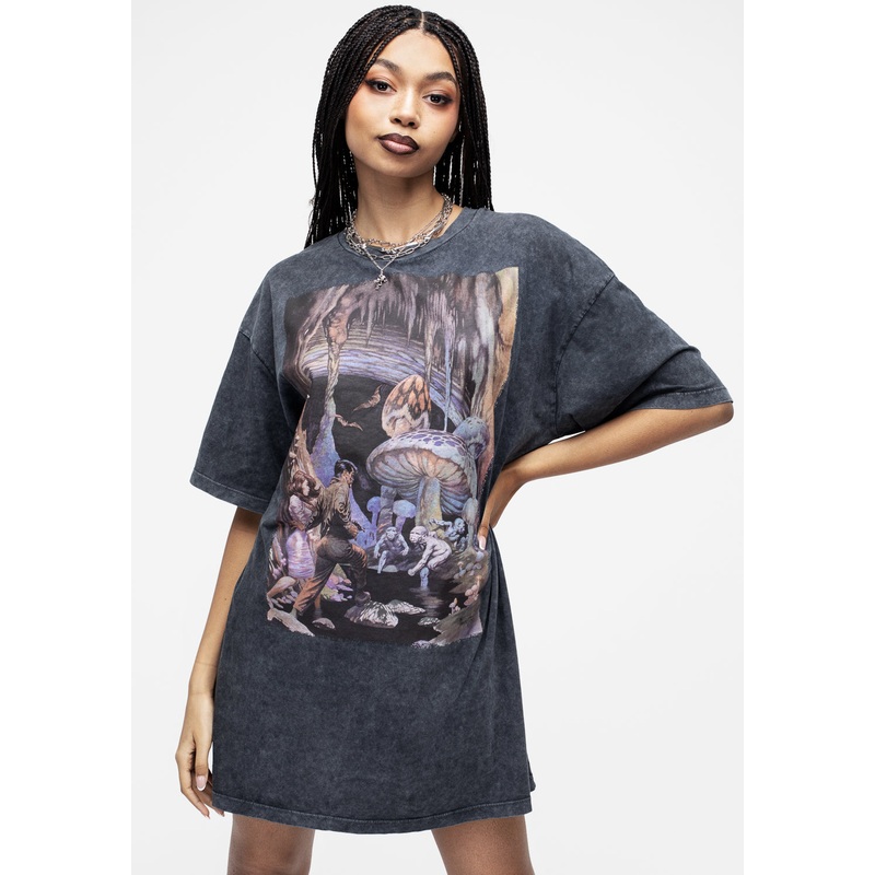 Frazetta The Secret People Short Sleeve Tee Dress
