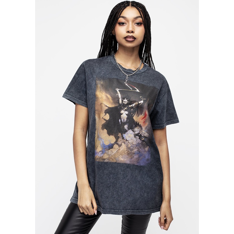 Frazetta Woman with Scythe Short Sleeve T-Shirt