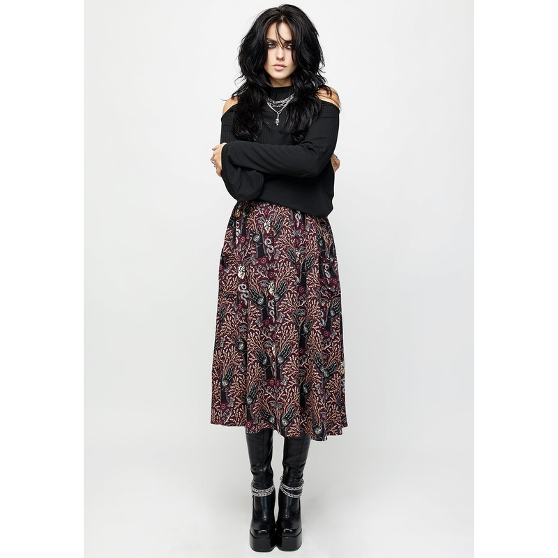 Hemlock Tie Detail Midi Skirt