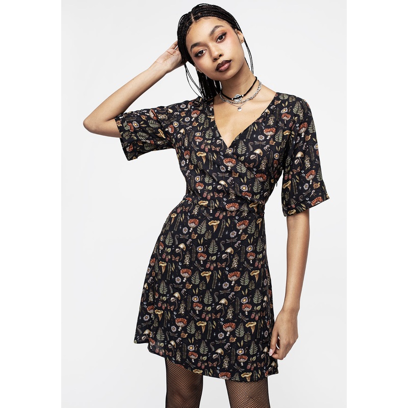 Luthien Wrap Mini Dress