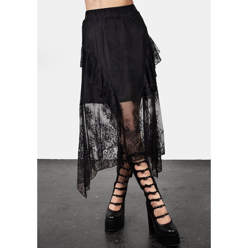 Mourning Cascade Midaxi Skirt