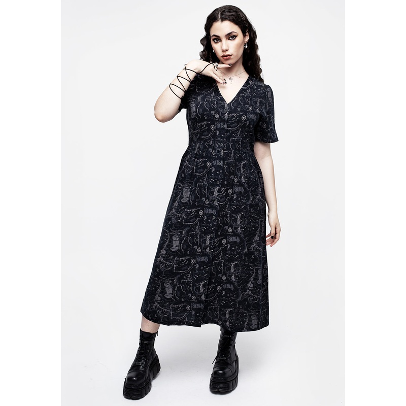 Realm Button Down Midi Dress