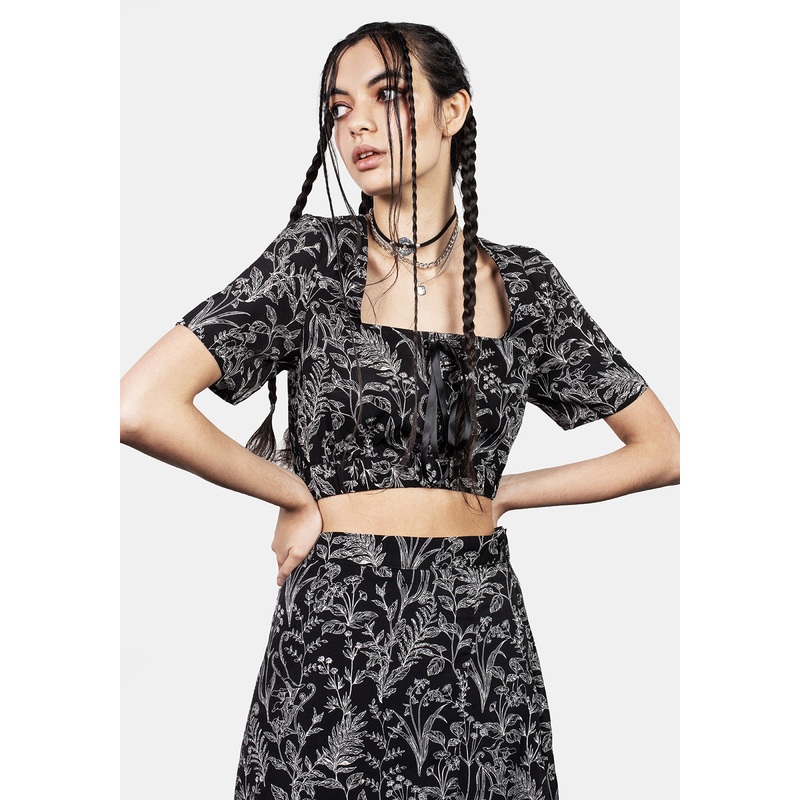 Siofra Lace Up Crop Top