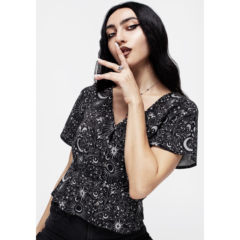 Stellaluna Button Up Short Sleeve Top
