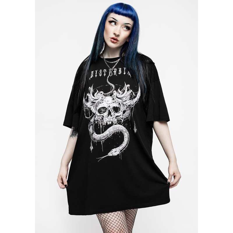 Temptation Snakes Oversized Tee Dress