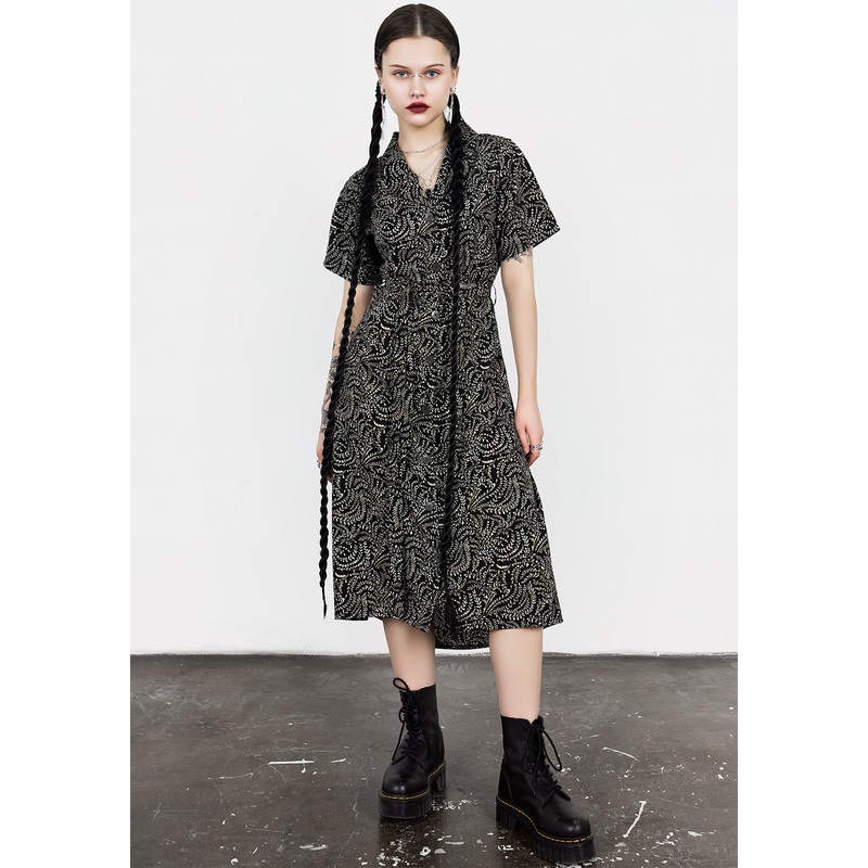 Tendril Midi Shirt Dress
