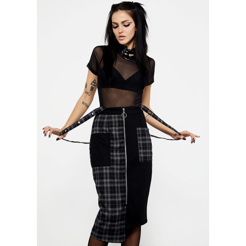 Underground Bondage Strap Pencil Skirt