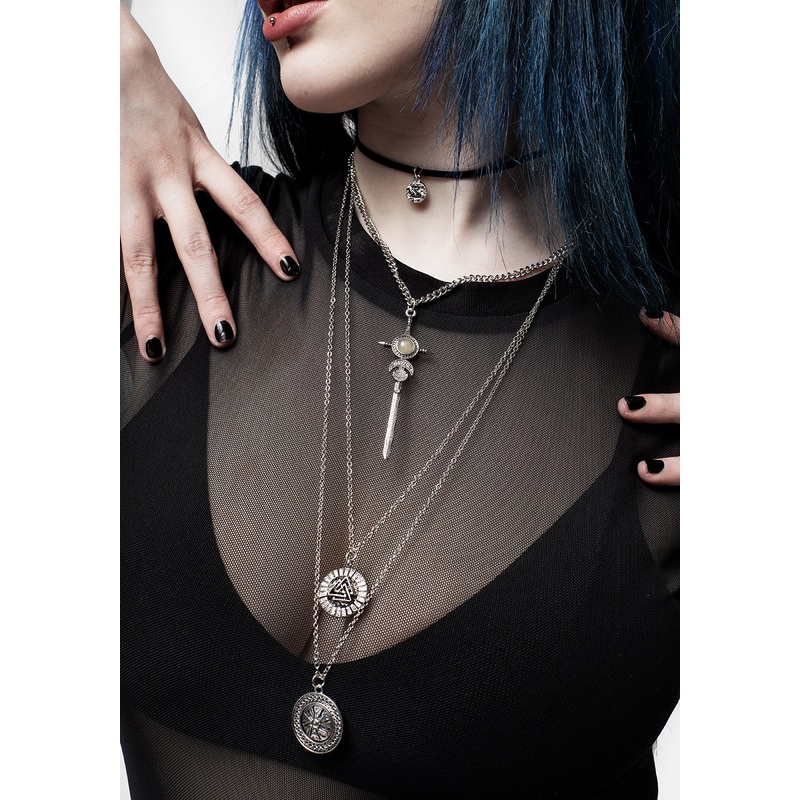 Valkyrie 4 Layered Rune Choker Necklace