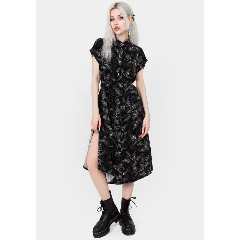Bracken Tie Waist Midi Shirt Dress