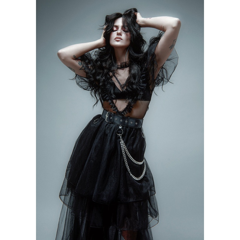 CHAOS LAYERED TULLE GOWN