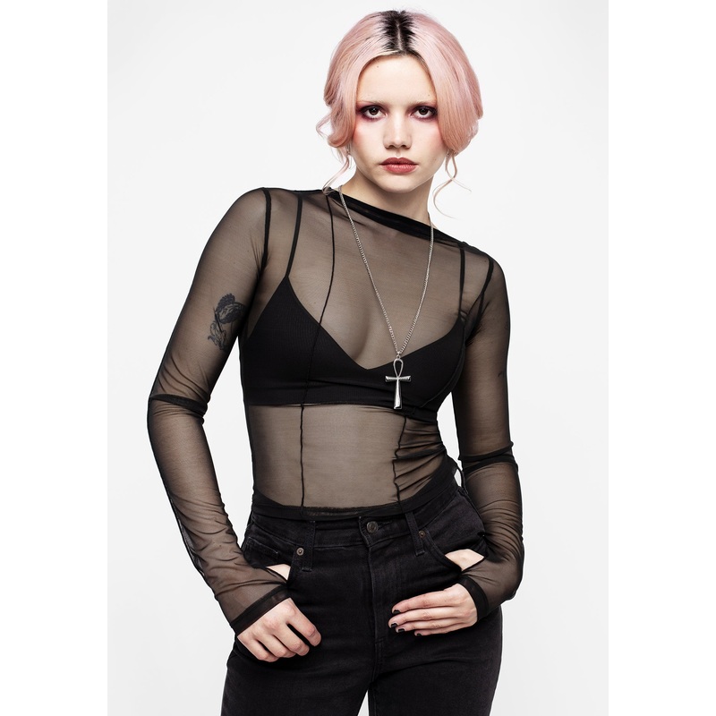 Dissident Asymmetric Seam Mesh Top