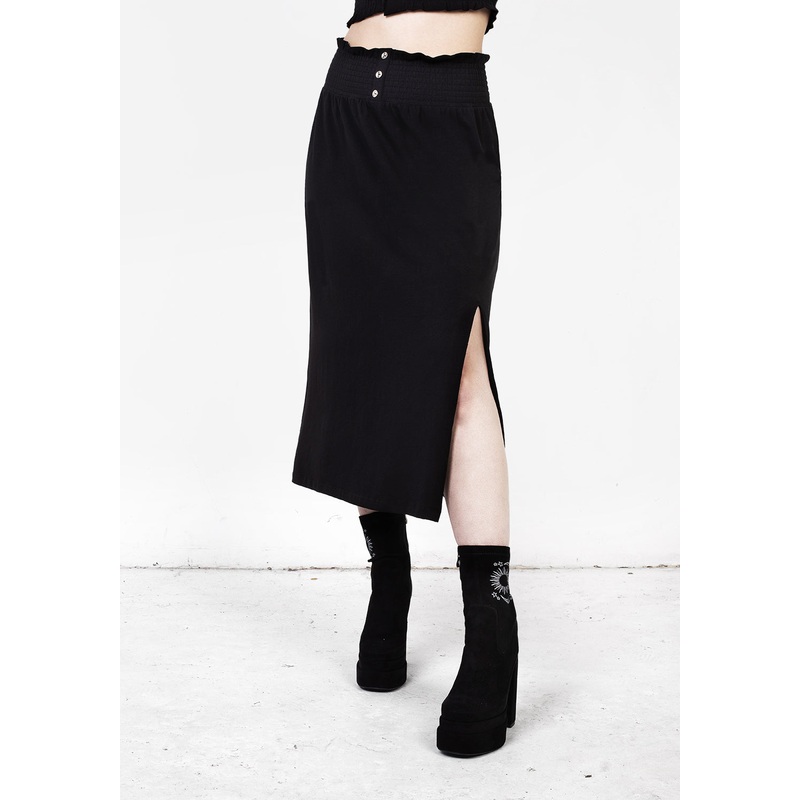 DOLLSOME JERSEY MIDI SKIRT
