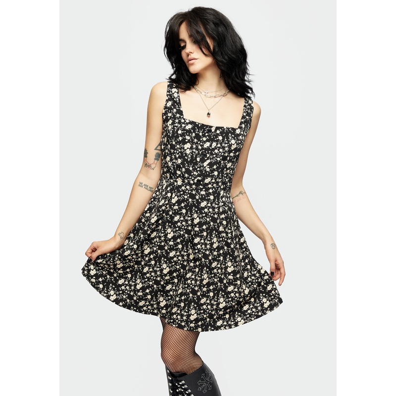 Dryad Floral Button Mini Dress