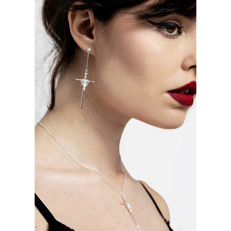 Galatine Opal Sword Earrings