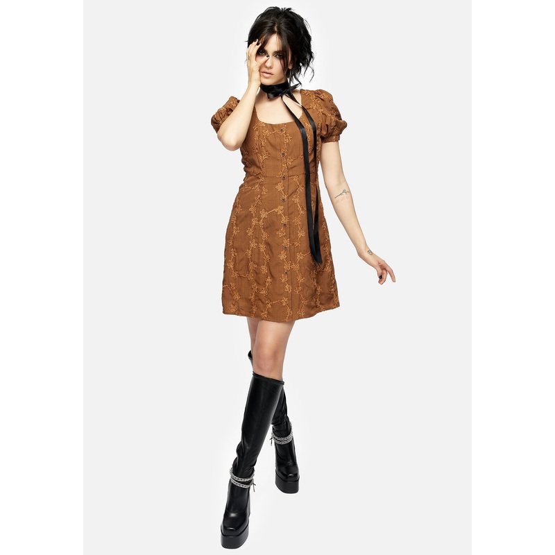 Honeysuckle Puff Sleeve Mini Dress