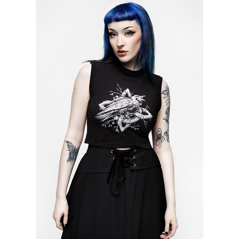 Korun High Neck Crop Vest