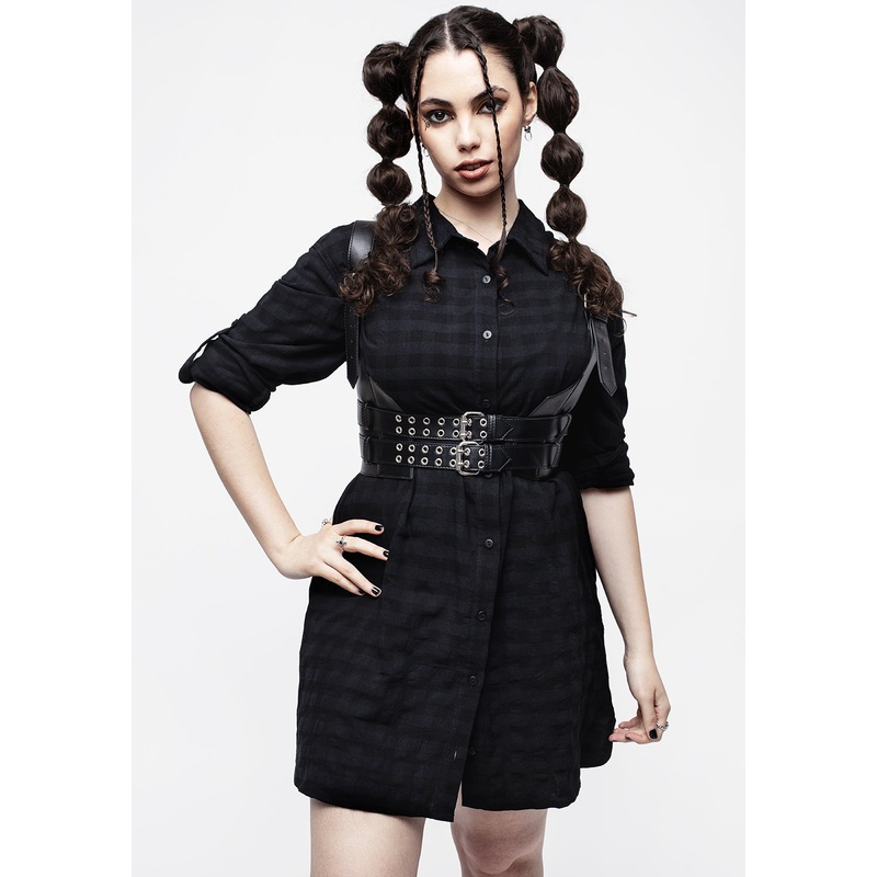Lithium Check Shirt Dress