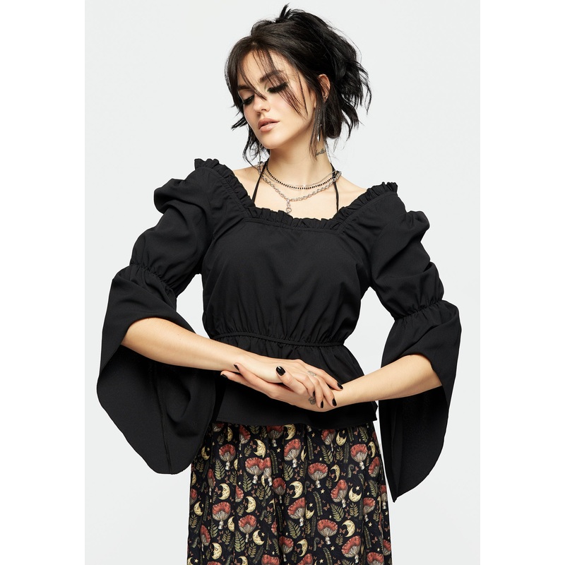 Monstera Halter Tie Square Neck Top