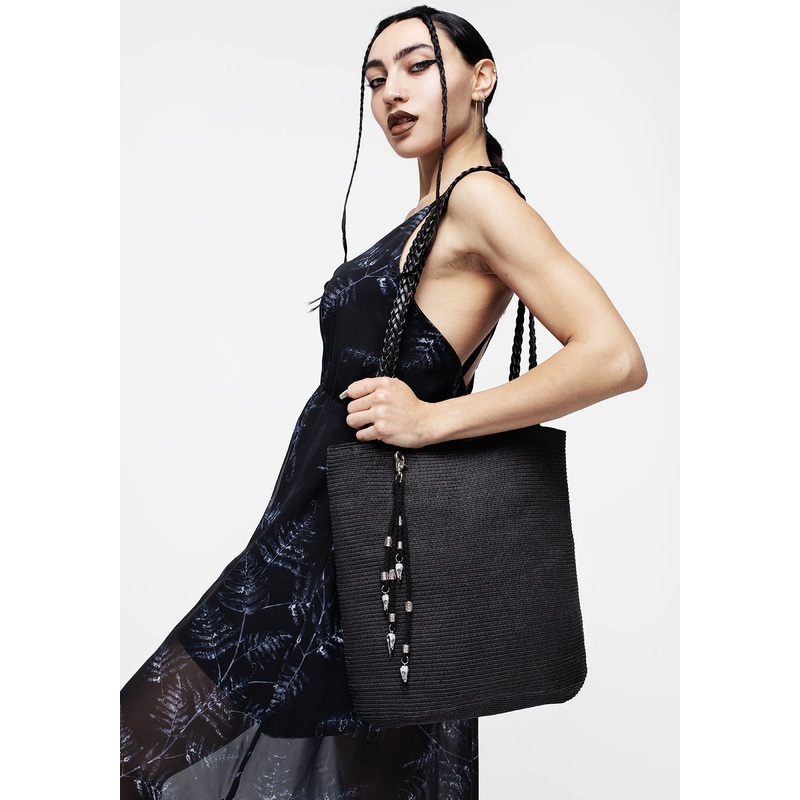 Rituals Raven Skull Charm Beach Bag