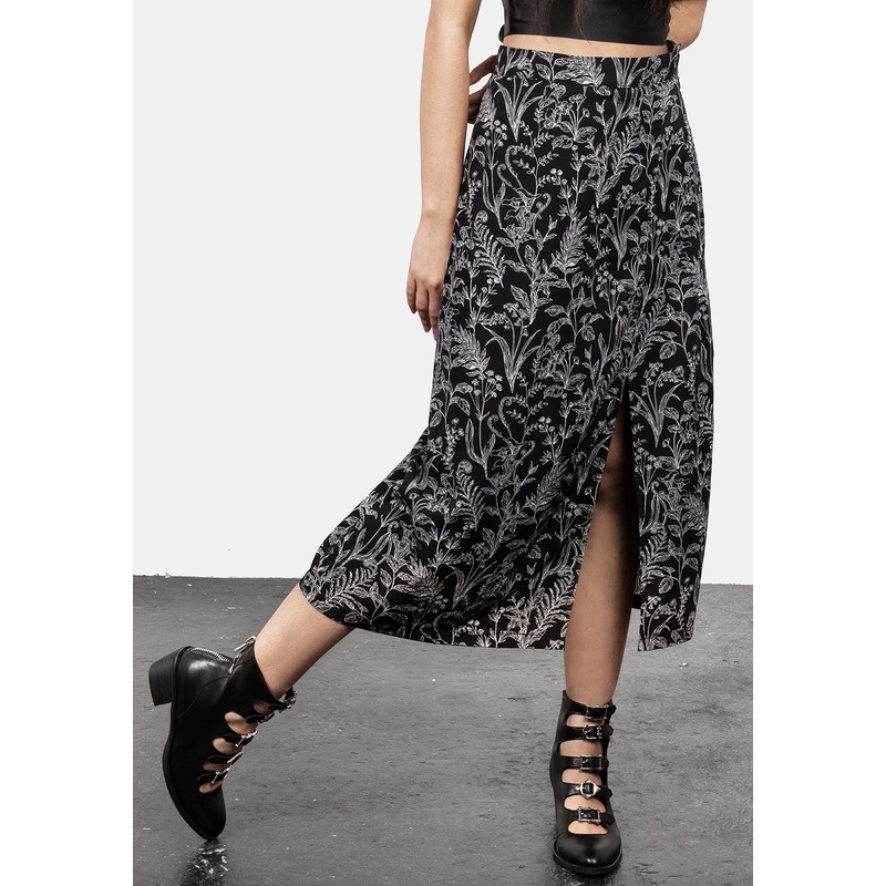 Siofra Mock Wrap Floral Print Skirt