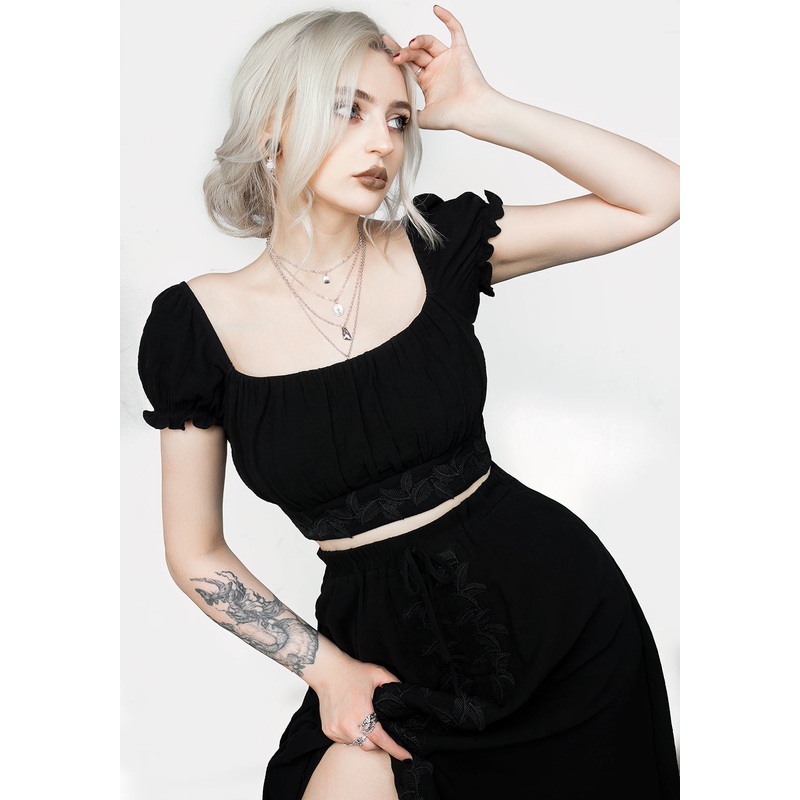 Vine Textured Crop Top