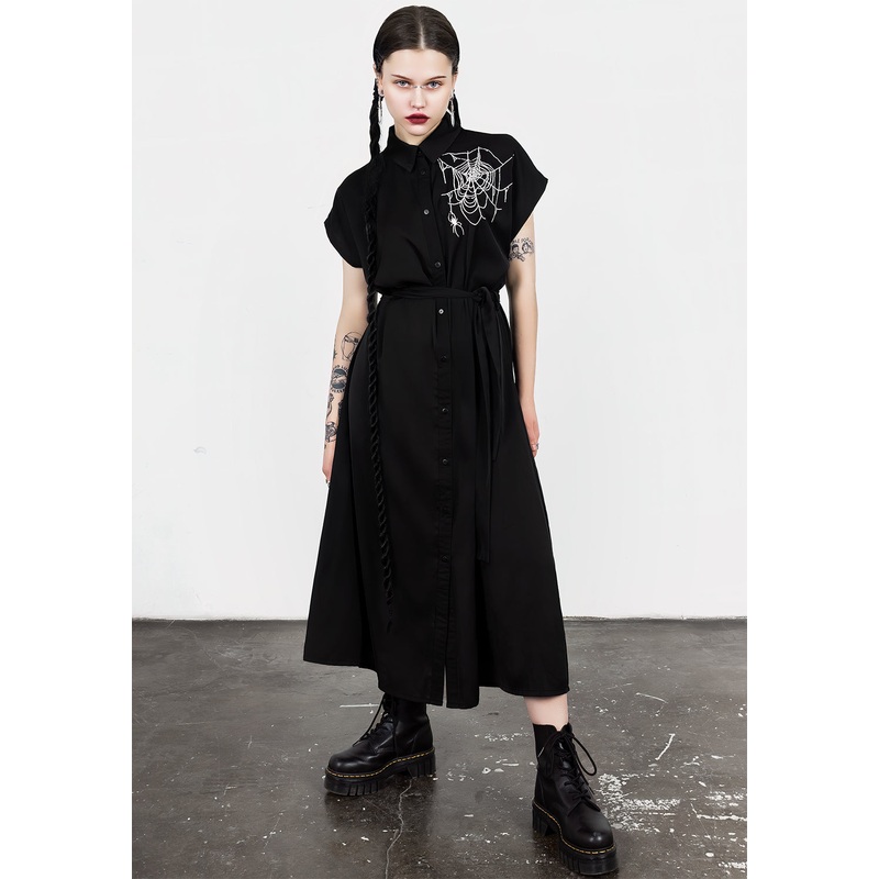 Widow Relaxed Midi Shirt Dress