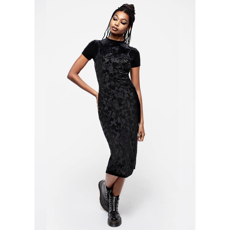Ava Devor Mesh Midi Dress