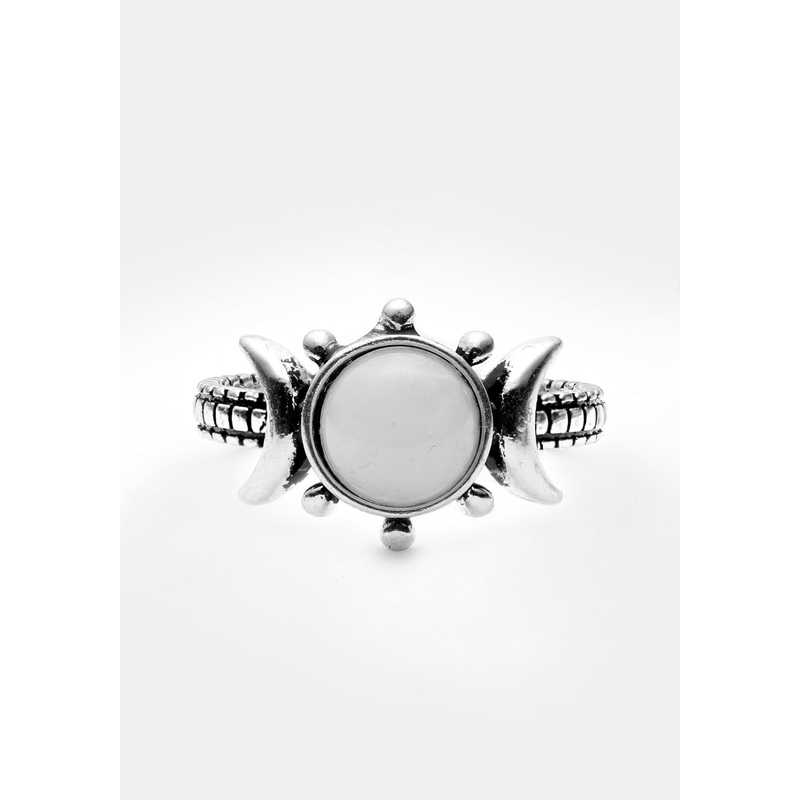 GODDESS TRIPLE MOON MOONSTONE RING