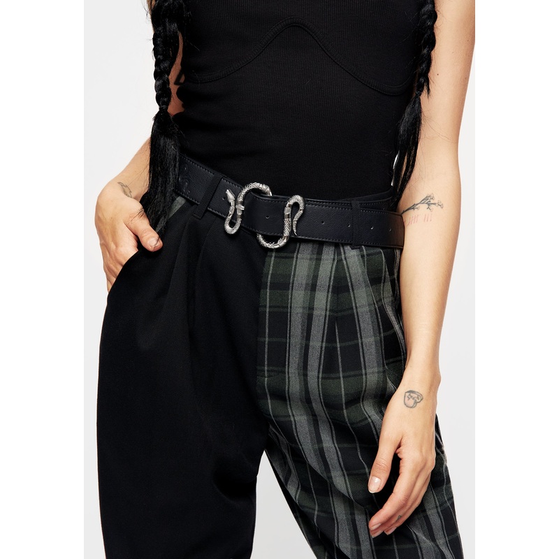 Mamba Debossed Belt With Snake Buckle