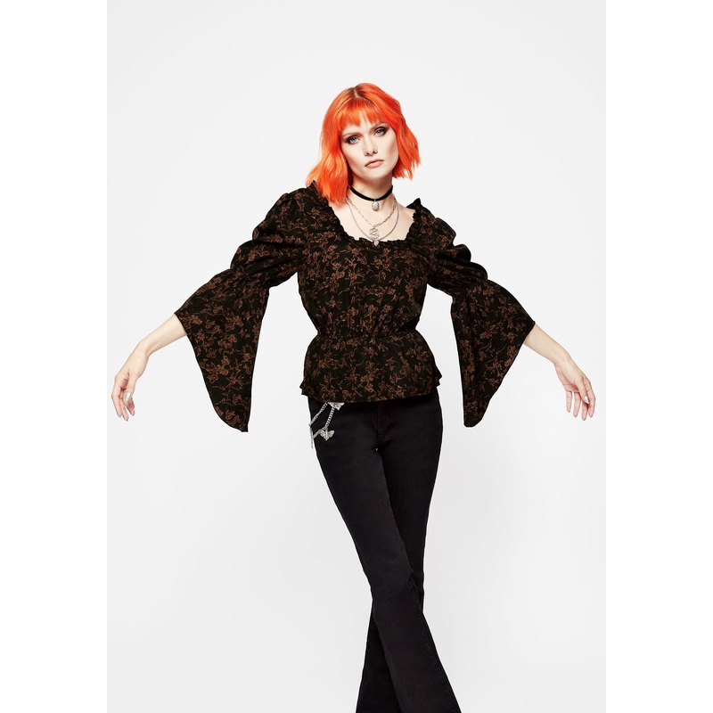 Monstera Peplum Top