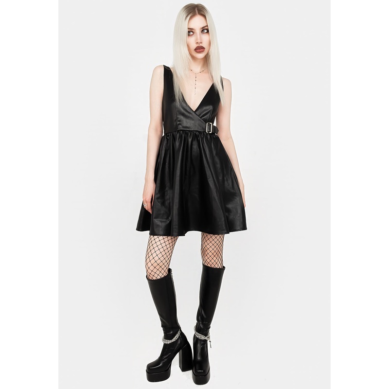 Opium Faux Leather Mini Dress