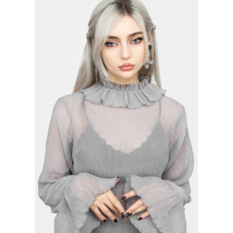 Rey Sheer Ruffle Top