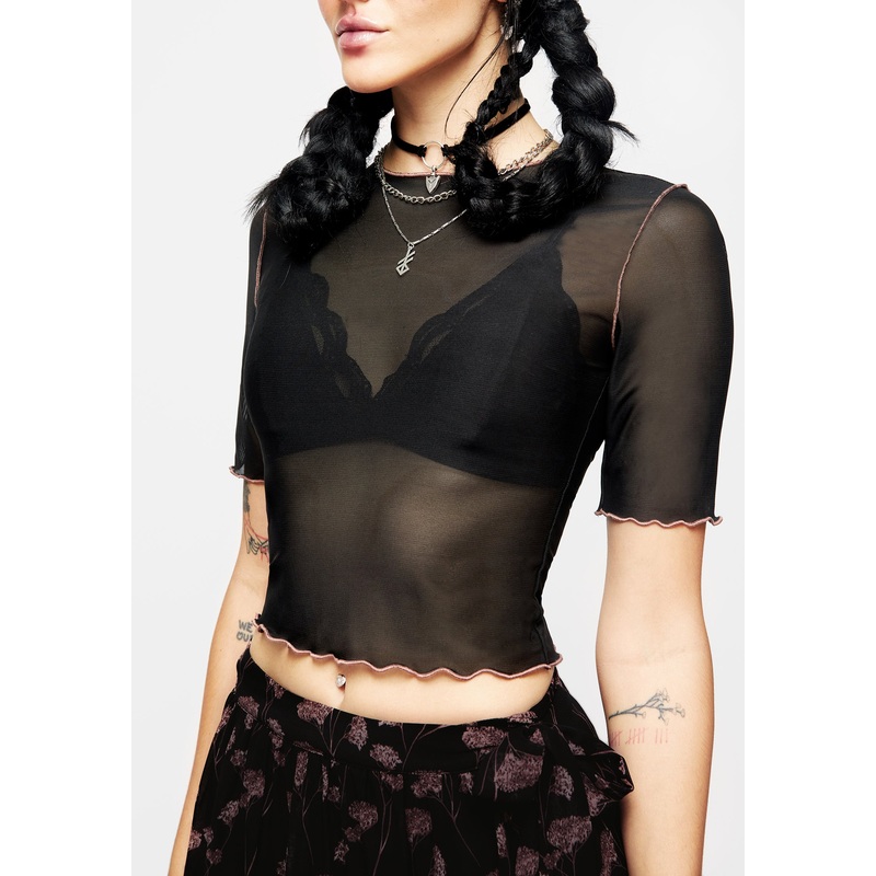 Sauvage Mesh Crop Top