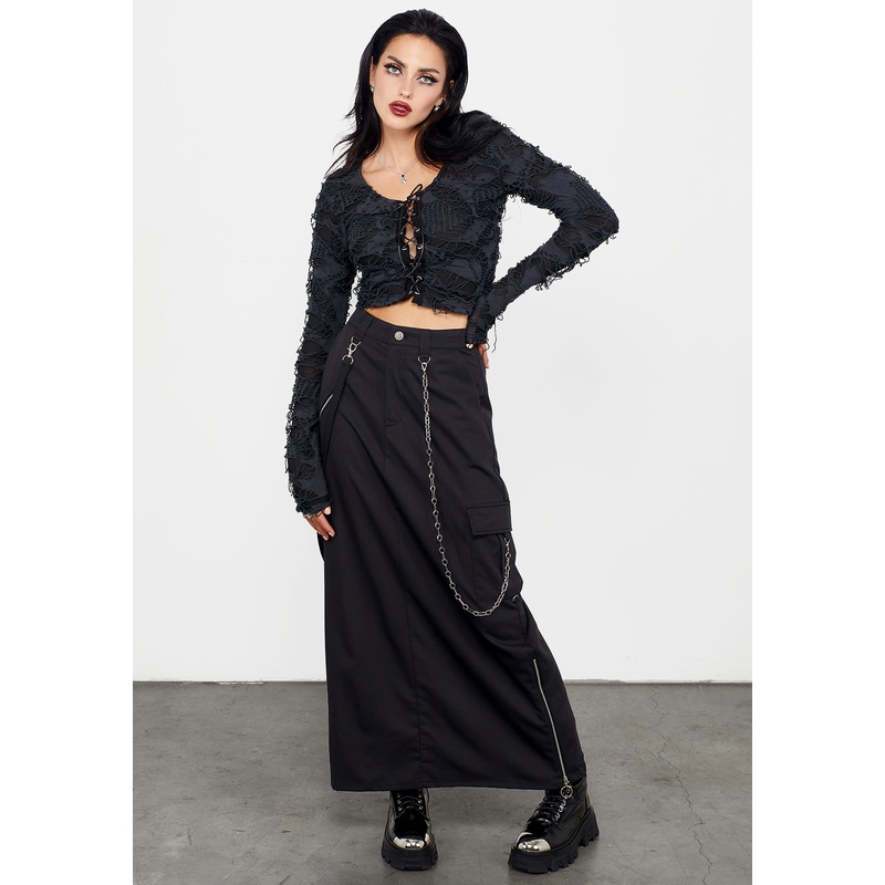 Unravelled Lace Up Top
