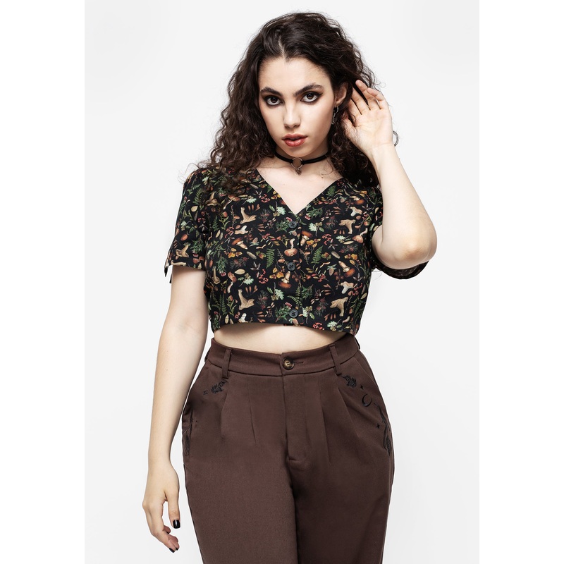 Vasilisa Button Up Crop Top