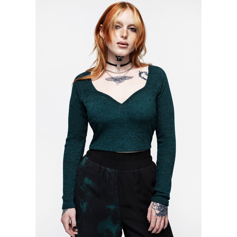 Vendetta Long Sleeve Crop Top