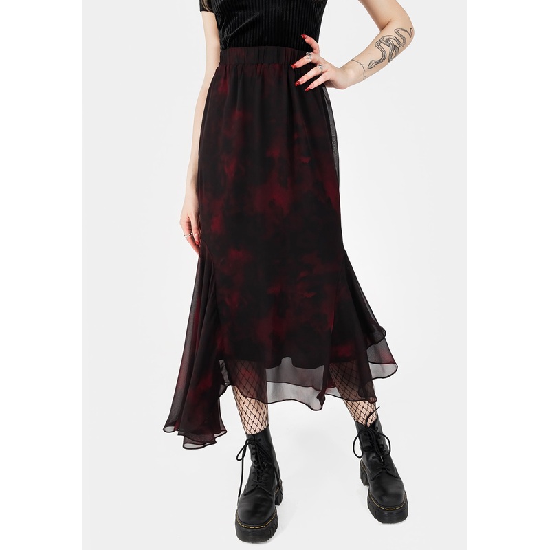 Vesta Chiffon Handkerchief Hem Midaxi Skirt