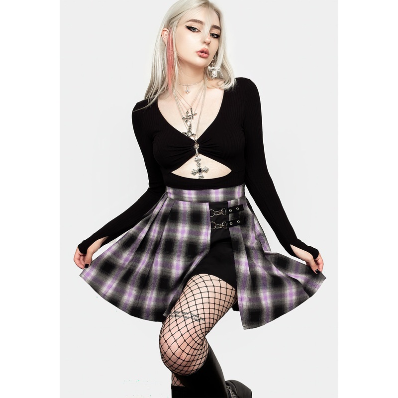 Vivacity Pleated Mini Skirt Electric Violet