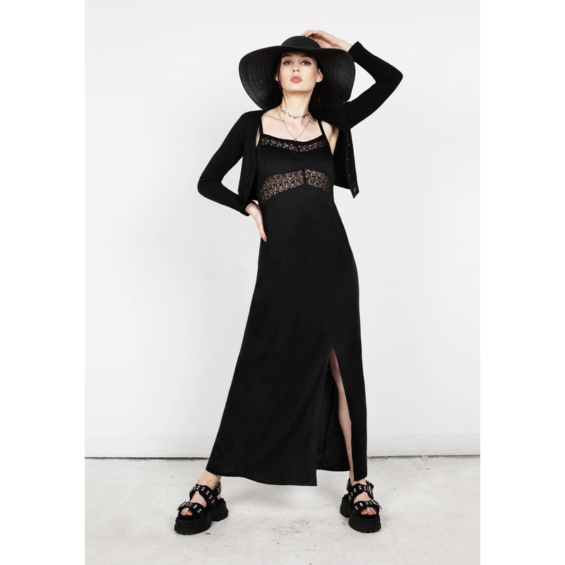 Aine Lace Panel Slip Dress